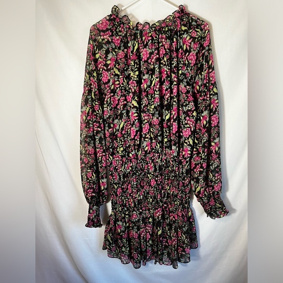 MISA Los Angeles Celina Dress In Flora Fuchsia Size L - Picture 8 of 9